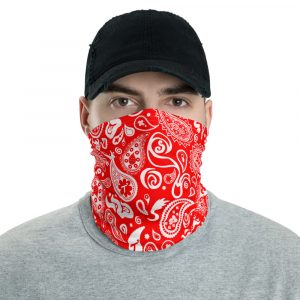 Red Paisley Neck gaiter