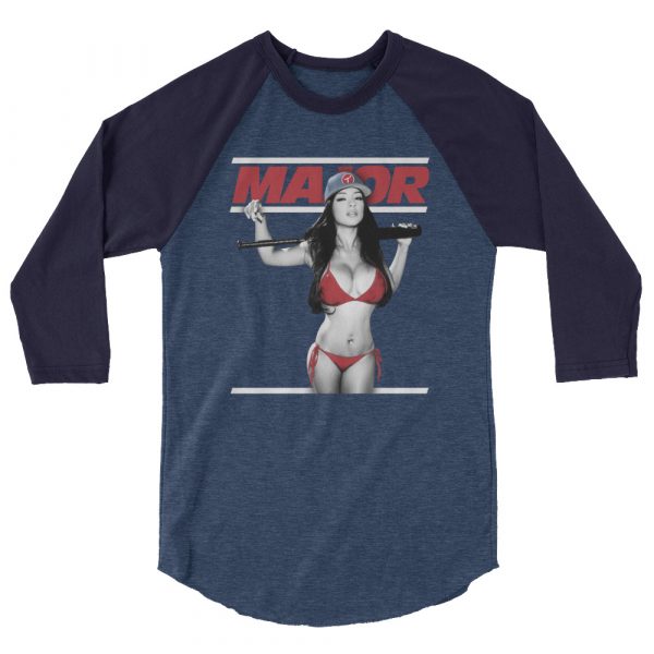 Major Boston 3/4 sleeve raglan shirt