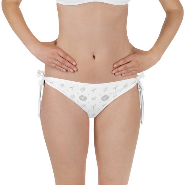 White Pattern Bikini Bottom