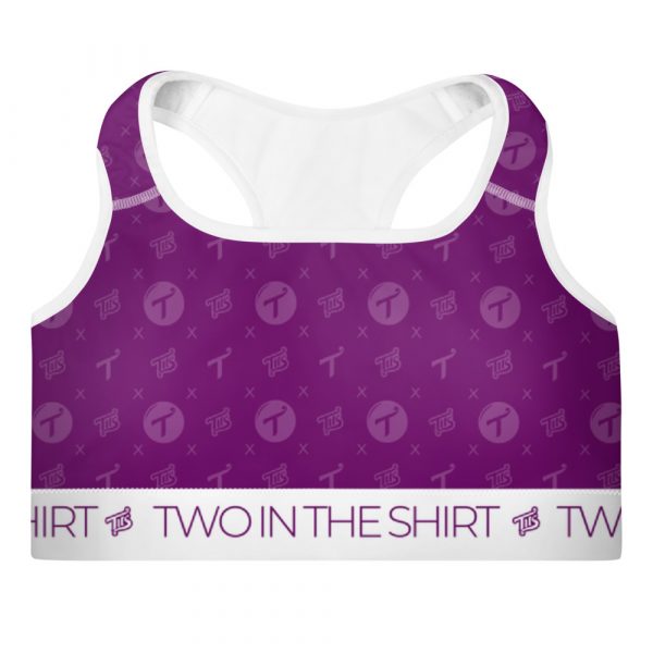Purple Pattern Padded Sports Bra