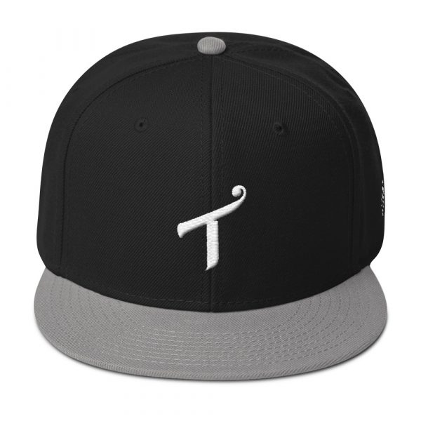 T Logo Grey Snapback Hat
