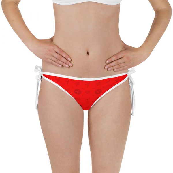 Red Pattern Bikini Bottom