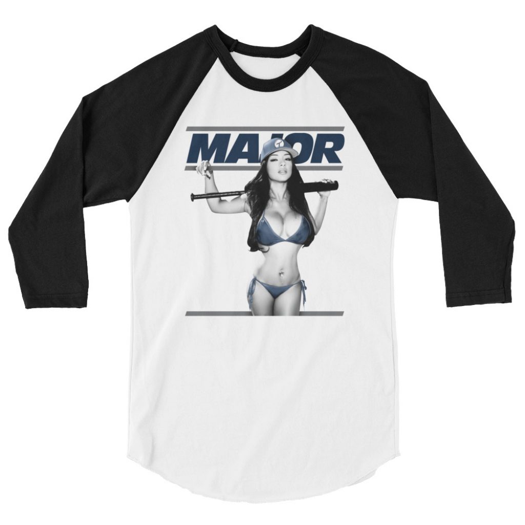 Major New York 3/4 sleeve raglan shirt